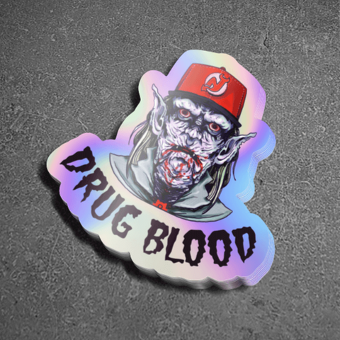 "DRUG BLOOD" Diecut sticker